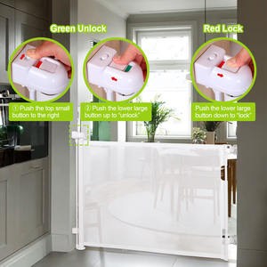 Ev çocuk bariyer genişliği ayarlanabilir bebek emniyet kapısı merdiven yolu koridor mutfak geri çekilebilir örgü bebek emniyet kapısı - Product Image 3