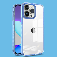 Nouveau Design 2.5mm Anti-Slip Acrylique + TPU Téléphone Cas En Vrac pour iPhone 15 14 13 12 11 Pro Max Transparent Funda De Telefono Gratuit