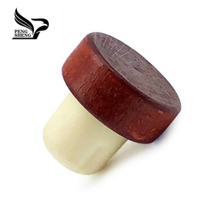 Bán buôn bằng gỗ <span class=keywords><strong>cap</strong></span> t Shape 19.5 cm Top tổng hợp rượu Nút Chai Nắp Desgin - Product Image 1
