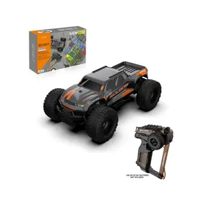 स्टेम परियोजनाओं के लिए बच्चों स्मार्ट विधानसभा आर सी ट्रक 2.4G रिमोट कंट्रोल कार 1:18 पैमाने पर निर्माण खिलौने