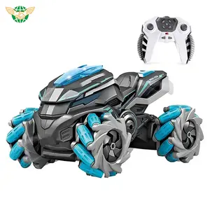 Custom 4WD High Speed Rc 360 Rolling 4X4 Radio Toys Spray Light Remote Control Stunt Car Motorcycle