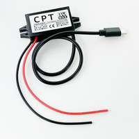 USB-C mâle 12V à 5V 3A 15W DC Buck convertisseur Modules de pilote de puissance onduleur de voiture pour périphériques USB