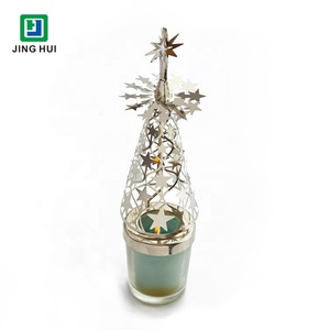 Customized Rotating Metal Tea Light <strong>Holder</strong> Carousel <strong>Candle</strong> Tealight Metal Spinning Candlestick <strong>Holder</strong> - Product Image 6