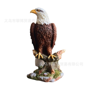 Adorno de Águila de Resina Estilo Americano, Figura de Animal Realista, Decoración para Hogar u Oficina, Águila en Movimiento, Color DLRLY - Product Image 1