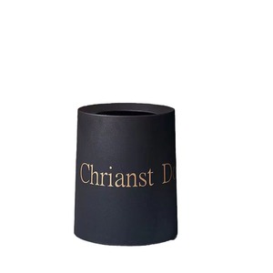 Cubo de basura de estilo nórdico, cilíndrico, naranja y blanco, decorativo, para interiores, para sala de estar, dormitorio, baño - Product Image 5