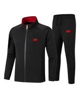 Onze personnalisé coton polaire broderie impression vêtements d'entraînement survêtement hommes Sport survêtements ensemble bas quantité minimale de commande vendeur