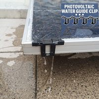 Guide de drainage pour panneau solaire, pince à boue, guide d'eau automatique, clip de drainage d'eau pour panneau solaire en plastique
