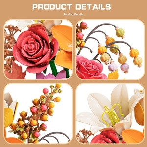 13121 Orchidée Éternelle <span class=keywords><strong>de</strong></span> Banquet d'Automne, Plante en <span class=keywords><strong>Pot</strong></span> en Plastique, Blocs <span class=keywords><strong>de</strong></span> Construction à Petites Particules pour Assemblage DIY, Jouet Transfrontalier - Product Image 5
