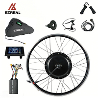 Kit de conversion de vélo électrique Ezreal 72V 3000W avec moteur moyeu sans balais, batterie au lithium, écran LCD et accélérateur – Vente en gros OEM ODM