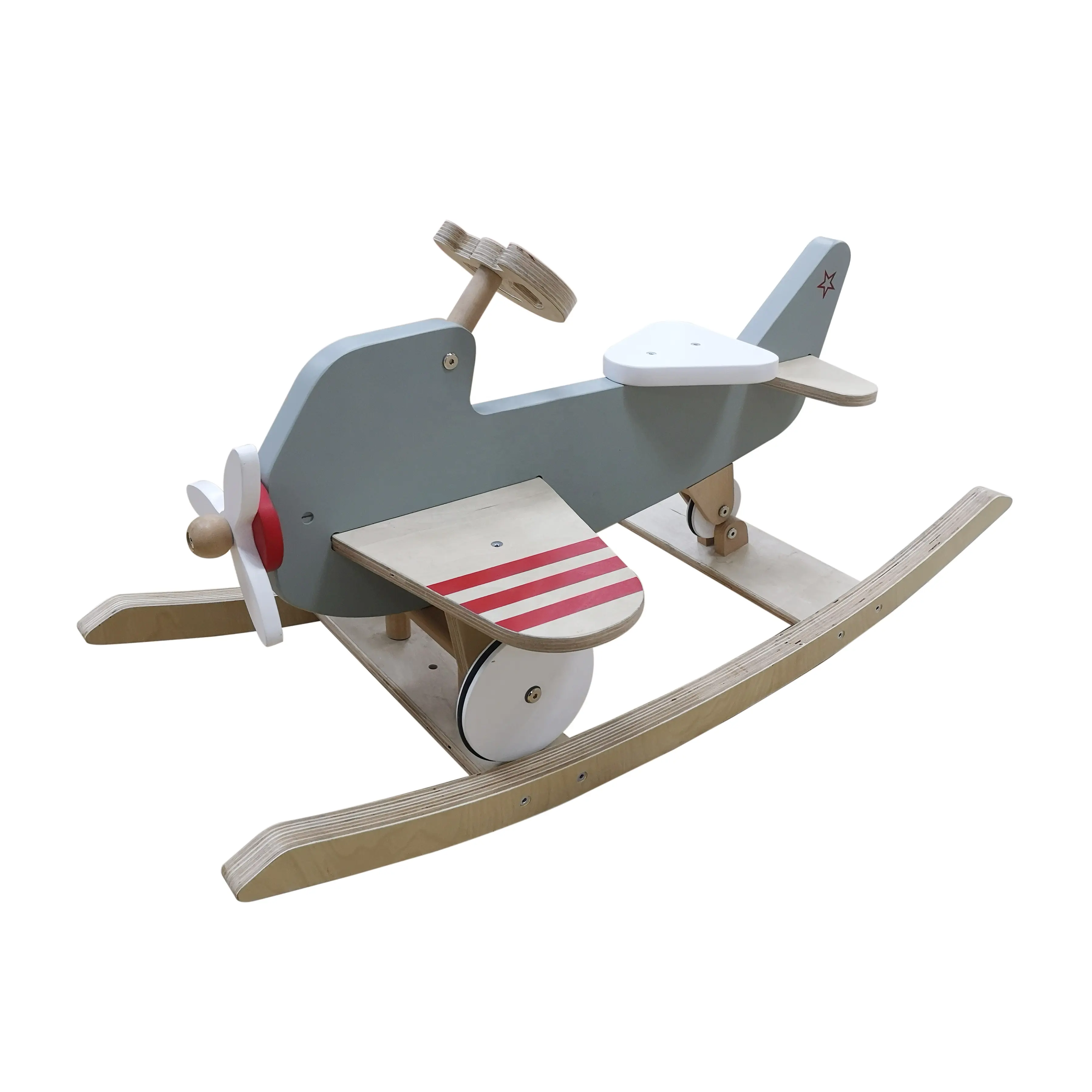 Asweets Rocking Chair Wooden Rocker Rid On Toys Wooden Airplane Horse Riding For Children Kids