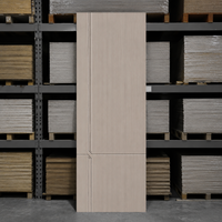 Panneau de porte en MDF mélaminé 3D effet bois, résistant à l'humidité, pré-fini, personnalisé, pour chambre moderne, appartement, hôtel