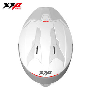 Casques de moto intégraux avec grand spoiler, double visière, boucle à dégagement rapide, taille S-XXL, XXP VINDICATOR SOLID Blanc DOT ABS - Product Image 3