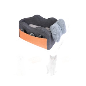 Asiento de coche para perros con cojín y correa de seguridad, diseño para la consola central del coche - Product Image 5