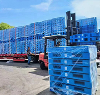 Palettes en plastique à dessus plat d'hygiène de palettes d'entrepôt de catégorie comestible résistante de 1200x1000 en Chine