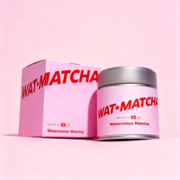 Ensemble d'emballages personnalisés pour thé matcha en boîte de conserve, boîtes en métal pour poudre de café de 30 g avec couvercles