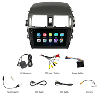 Autoradio Android pour tableau de bord de Corolla 2007-2013, Octa Core 4 Go 64 Go, CarPlay, DSP, 4G, GPS, Multimédia