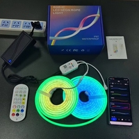 Ruban lumineux LED de 5 m avec télécommande Wifi, design néon flexible à faire soi-même pour la chambre à coucher, la salle de jeux, la décoration de fête, bande lumineuse LED RVB