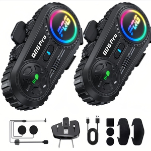 Casco de Motocicleta Profesional Q26 <span class=keywords><strong>Pro</strong></span> para Auriculares Intercomunicadores, Auriculares Inalámbricos para Motociclistas con Cancelación de Ruido y Radio FM - Product Image 2