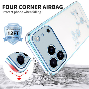 เคสโทรศัพท์แบบใส TPU นิ่มทนทานสวยงามสำหรับ iPhone 17/17 Pro/ 17 Air/17 Pro Max/ 16E/16/15 +/14 + ฝาครอบมือถือป้องกันการตกโครเมี่ยม - Product Image 3