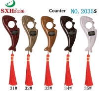 Compteur numérique LCD 2035S en forme de poisson, motif grain de bois, sans alimentation, sans mémoire tampon, sélection de couleur, Yiwu