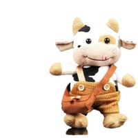 Gros Brun Vache Bovins Lait Doux Oreiller Animaux En Peluche Câlin Conception Playtime En Peluche Figure Jouets