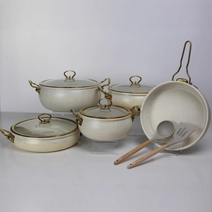 Juego de Utensilios de Cocina de Granito y Aluminio de 11 Piezas, Antiadherente, de Fábrica China, <span class=keywords><strong>para</strong></span> Bodas y Fiestas - Product Image 4
