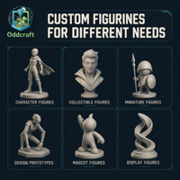 Service de figurine 3D personnalisée SLA/MSLA, prototype de modèle de personnage personnalisé, tolérance de précision 0,1 mm, surface personnalisée