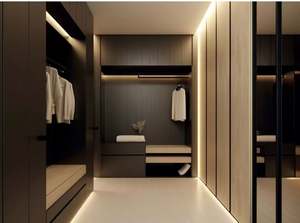 Armoire de chambre à coucher de style américain, rétro, haut de gamme, noire, à entrée libre, très vendue - Product Image 2