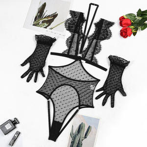 Fantasy Lingerie trasparente in pizzo Sexy completo da donna da notte caldo con mutandine senza cavallo reggiseno erotico abbigliamento intimo - Product Image 6