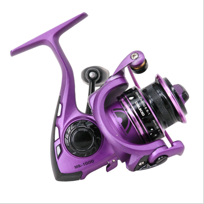 baitcasting reel purple Sougayilang Reels - Colorful Fishing Reel, 8.01 Gear Ratios, 9+1 BB, Magnetic Braking System to catch Musky Metal Purple 1000 Series Spinning
