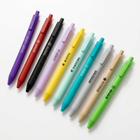 Stylo à bille en plastique personnalisé avec impression de logo, multicolore, encre noire 0,7 mm, pour usage quotidien au bureau, faible MOQ, OEM