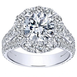 Anello con cristalli rotondi per donna, elegante accessorio di moda per feste e tutti i giorni - Product Image 1