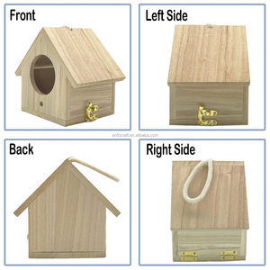 Casa <span class=keywords><strong>de</strong></span> pájaros <span class=keywords><strong>de</strong></span> madera sostenible Atractivo jardín Patio Caja <span class=keywords><strong>de</strong></span> nido decorativa Robins Little Sparrows Otros pájaros Casas <span class=keywords><strong>de</strong></span> mascotas Muebles - Product Image 6