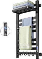 Toallero Eléctrico de Aluminio Blanco, 150W, 110V, Montado en la Pared, con Pantalla LED Digital, 1 Año de Garantía, para Baño