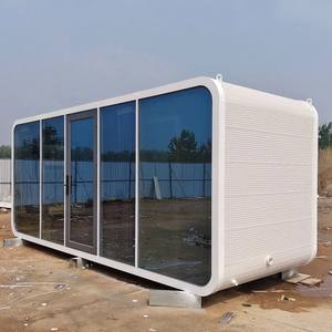 Structure en acier Maison préfabriquée Capsule préfabriquée Chambre d'hôtel Couchage pomme Pod Cabine avec chambre - Product Image 4