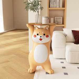 Mueble de TV de Resina Estilo Nórdico para Sala de Estar, Mesa Auxiliar para Sofá, Cama para Perro, Mesa de Noche, Estante de Almacenamiento, Decoración <span class=keywords><strong>Shiba</strong></span> <span class=keywords><strong>Inu</strong></span> - Product Image 5