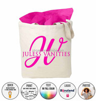 Sac fourre-tout en toile personnalisé avec logo, robuste, en coton 12 oz, réutilisable, pour la publicité promotionnelle
