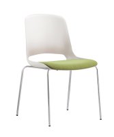 Chaise de salle de réunion en plastique moderne et confortable, design empilable