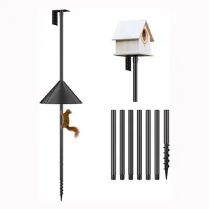 JH-Mech Bird House Pole Aesthetic Appeal Instalação fácil e segura Versátil Multi Purpose Use Metal Bird Feeder Pole