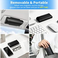 Étui à lunettes rétro en cuir PU, boîte de rangement légère et portable pour lunettes, accessoires anti-écrasement pour lunettes