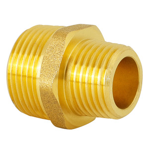 Raccord de tuyauterie en cuivre massif, version épaissie 6/1 pouce, réducteur à double filetage mâle, adaptateur direct à filetage 1/4 de pouce - Product Image 1