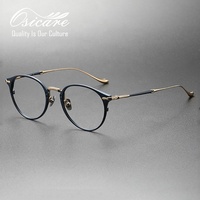 Lunettes de vue de haute qualité, style vintage, montures sculptées, de grandes marques, en titane pur, pour femmes et hommes