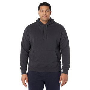 Customized Size Color Men's Front Hooded Pullover <b>Hoodie</b> Fleece Fabric Polyester/Cotton Breathable Quick Dry Winter Casual Wear - Product Image 1