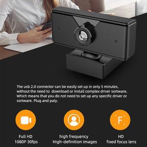 Universel Pilote Libre USB HD 1080p WebCam Webcams pour PC Portable Microphone Intégré - Product Image 2