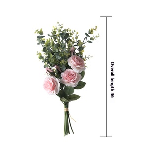 Produttore in rosa eucalipto fiore artificiale decorazione per la casa matrimonio a mano che tiene la parete del fiore di san valentino - Product Image 4