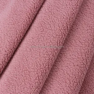 Sợi Nhỏ Lông Cừu Polyester Spandex Vải Dty Dệt Kim Micro Cực Fleece Vải Cho May Mặc Dệt Chống-Đóng Cọc Nhung