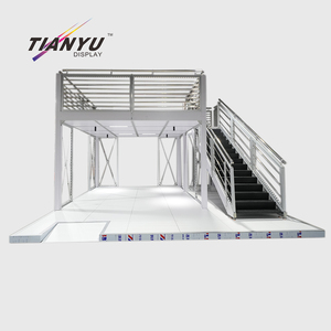 תערוכת סחר 10x20, דוכן תצוגה יצירתי פינתי דו-קומתי 10, עיצוב דוכן תצוגה לתכשיטים - Product Image 1