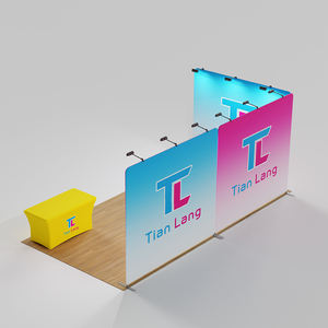 10x10ft o 10x20ft Tela de tensión Tubo de aluminio Exhibición de stand de feria comercial para telón de fondo de exposición - Product Image 1