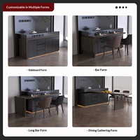 Table de salle à manger rectangulaire pivotante avec armoire intégrée, table de cuisine rétractable tout-en-un pour la maison, table de salle à manger haut de gamme moderne pour hôtel