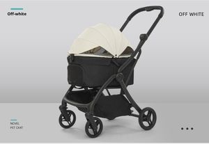 カスタマイズされた軽量4輪折りたたみ式アルミチューブ犬 & 猫ペットベビーカーオックスフォード生地ナイロン調整可能防水デザイン - Product Image 3